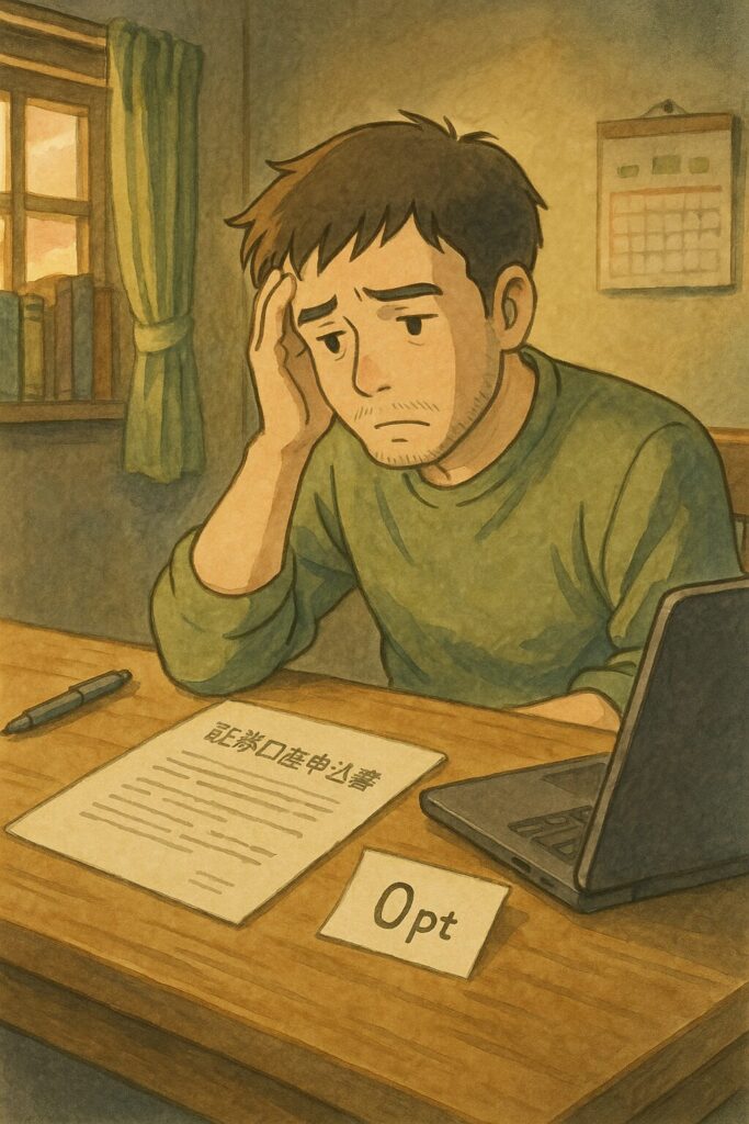 正規のやり方で証券口座を開設した過去のイメージ画像
